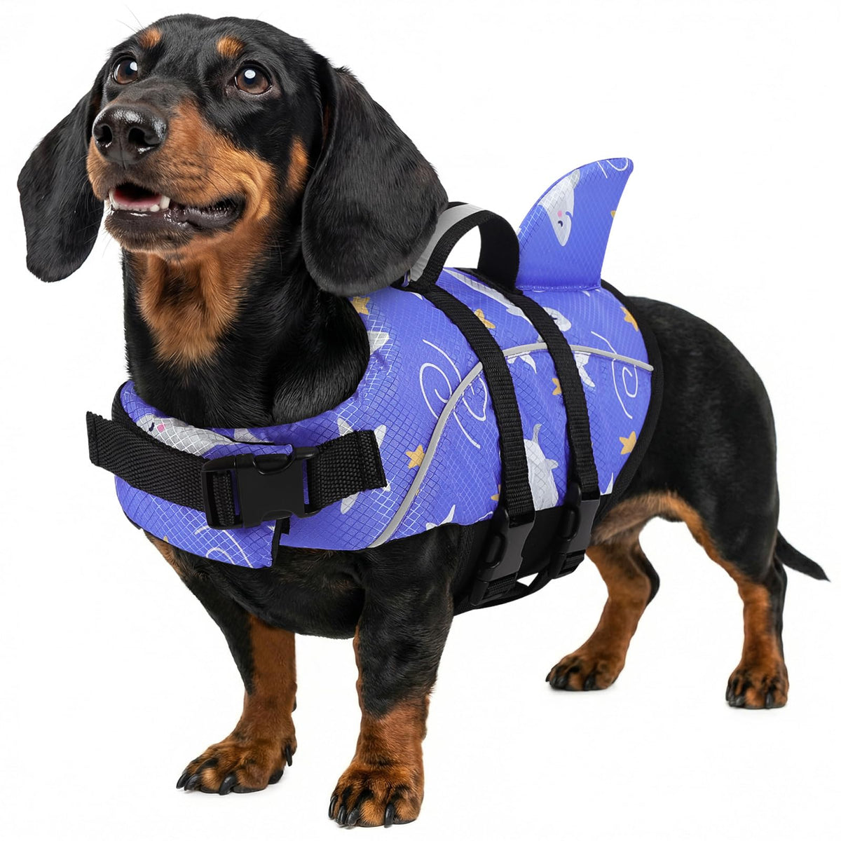 Ripstop Shark Dog Life Jacket for Small & Medium Dogs