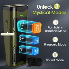 Ultrasonic Dog Bark Deterrent with 4 Modes & 50ft Range