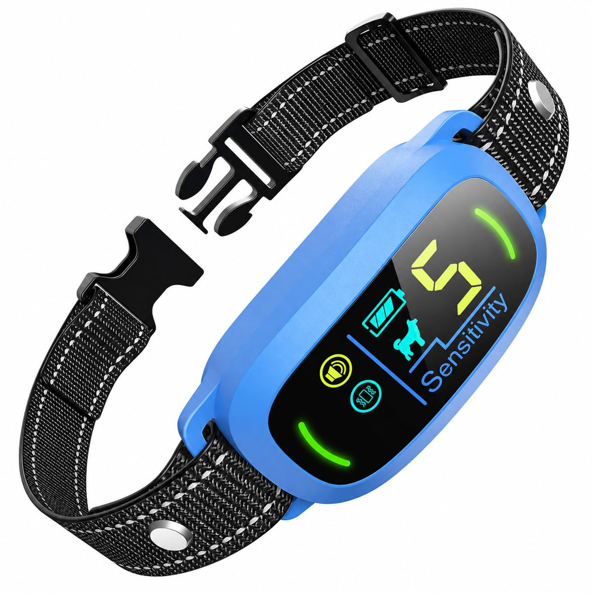 Rechargeable Smart Dog Bark Collar with Adjustable Sensitivity & Vibration