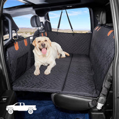 Hard-Bottom Dog Car Seat Cover & Back Seat Extender for Travel