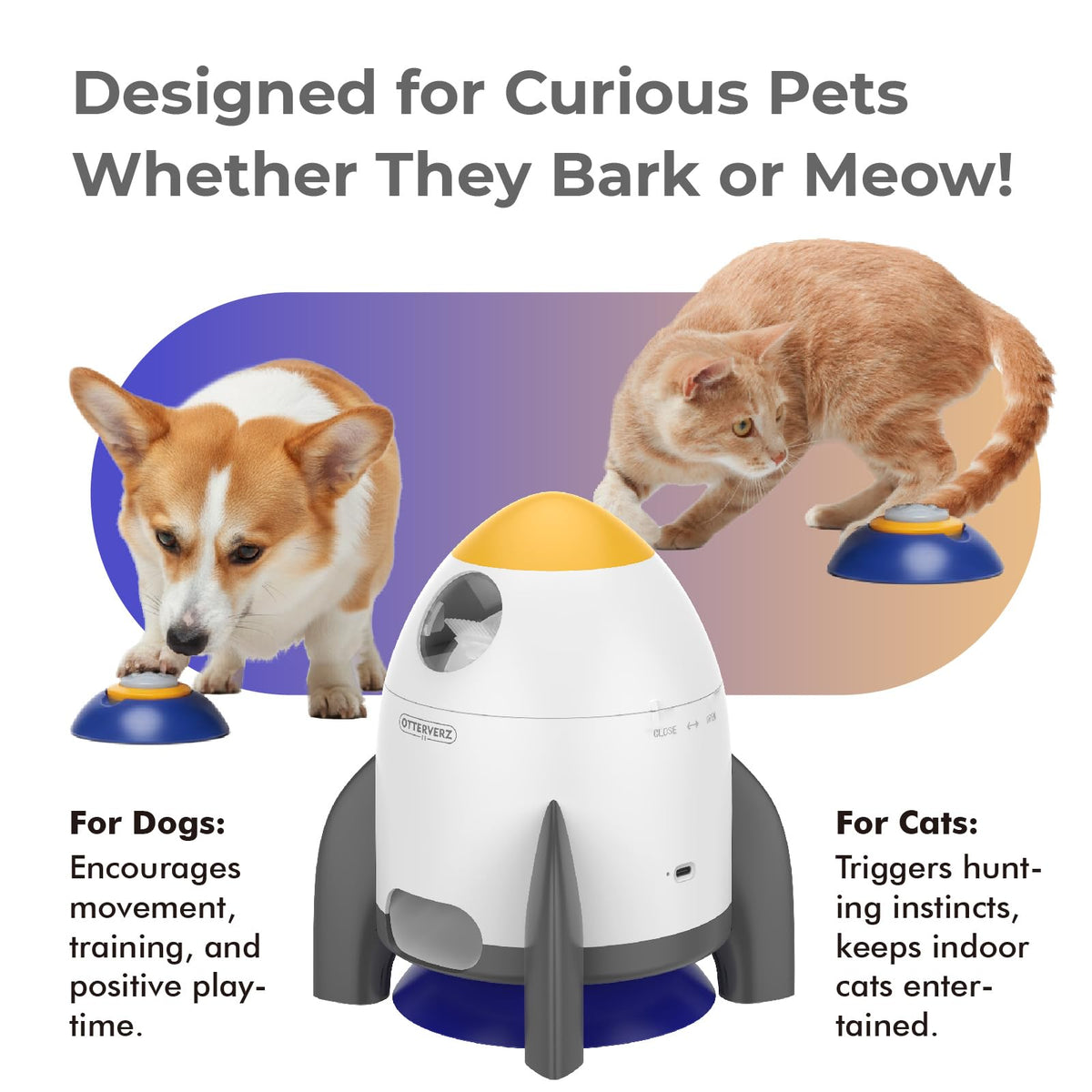 Interactive Automatic Dog Puzzle Feeder & Treat Dispenser