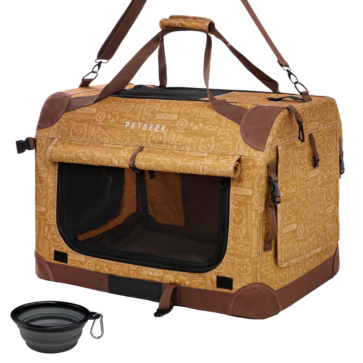 Extra Large Soft-Sided Pet Carrier, Foldable & Ventilated for Travel
