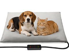 Pet Heating Pad with 6 Temperature Levels & Timer for Dogs & Cats