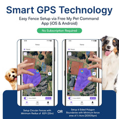 Smart Wireless GPS Dog Fence & Training Collar with App Control