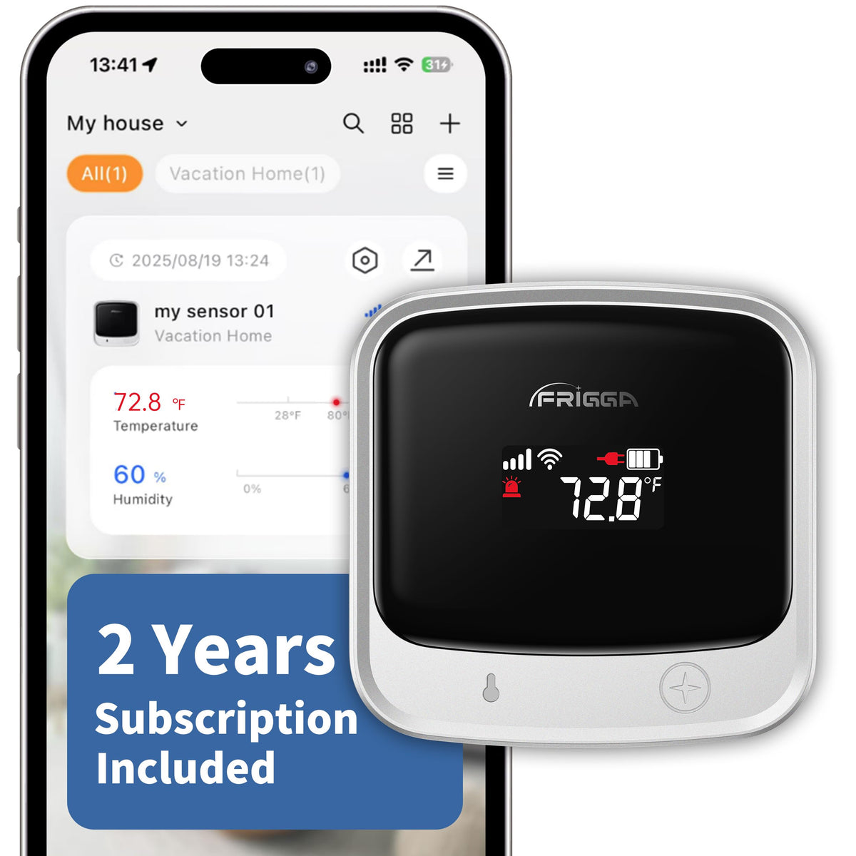 4G Cellular Pet Temperature & Humidity Monitor for Home Safety