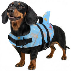 Ripstop Shark Dog Life Jacket for Small & Medium Dogs