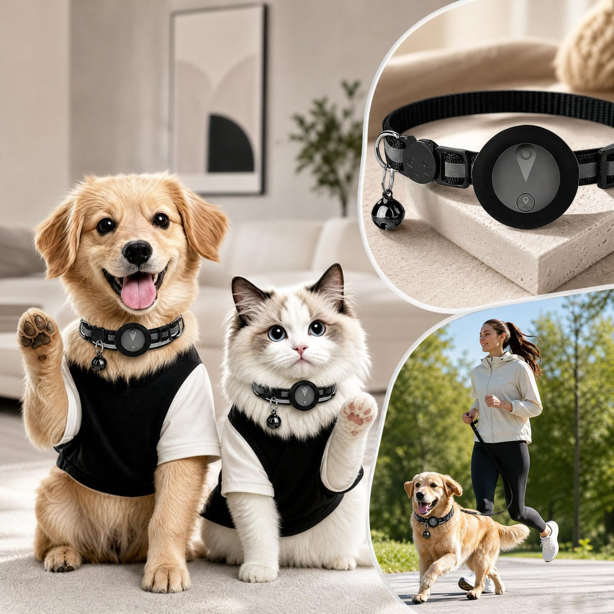 Real-Time GPS Cat Tracker with Waterproof Collar & No Subscription