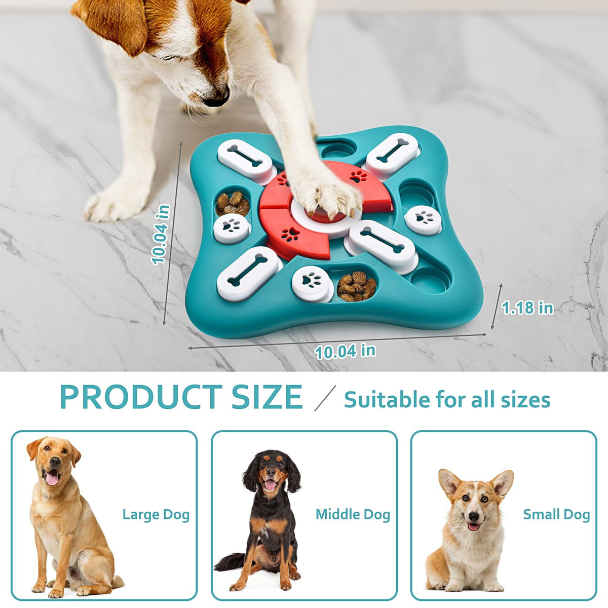 Interactive Dog Puzzle Toy with Treat Dispenser for Mental Stimulation