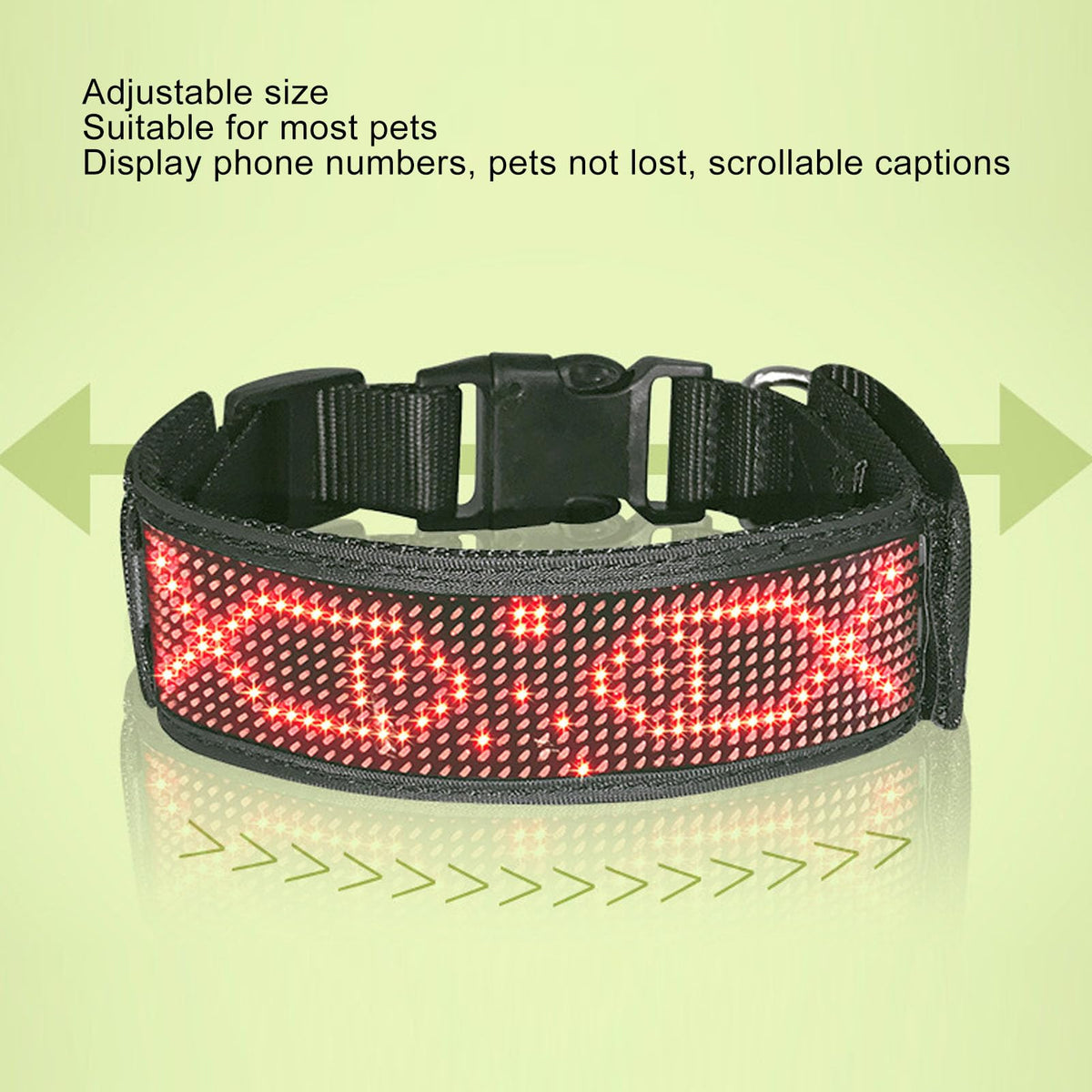 Rechargeable LED Dog Collar with App Control & High Visibility
