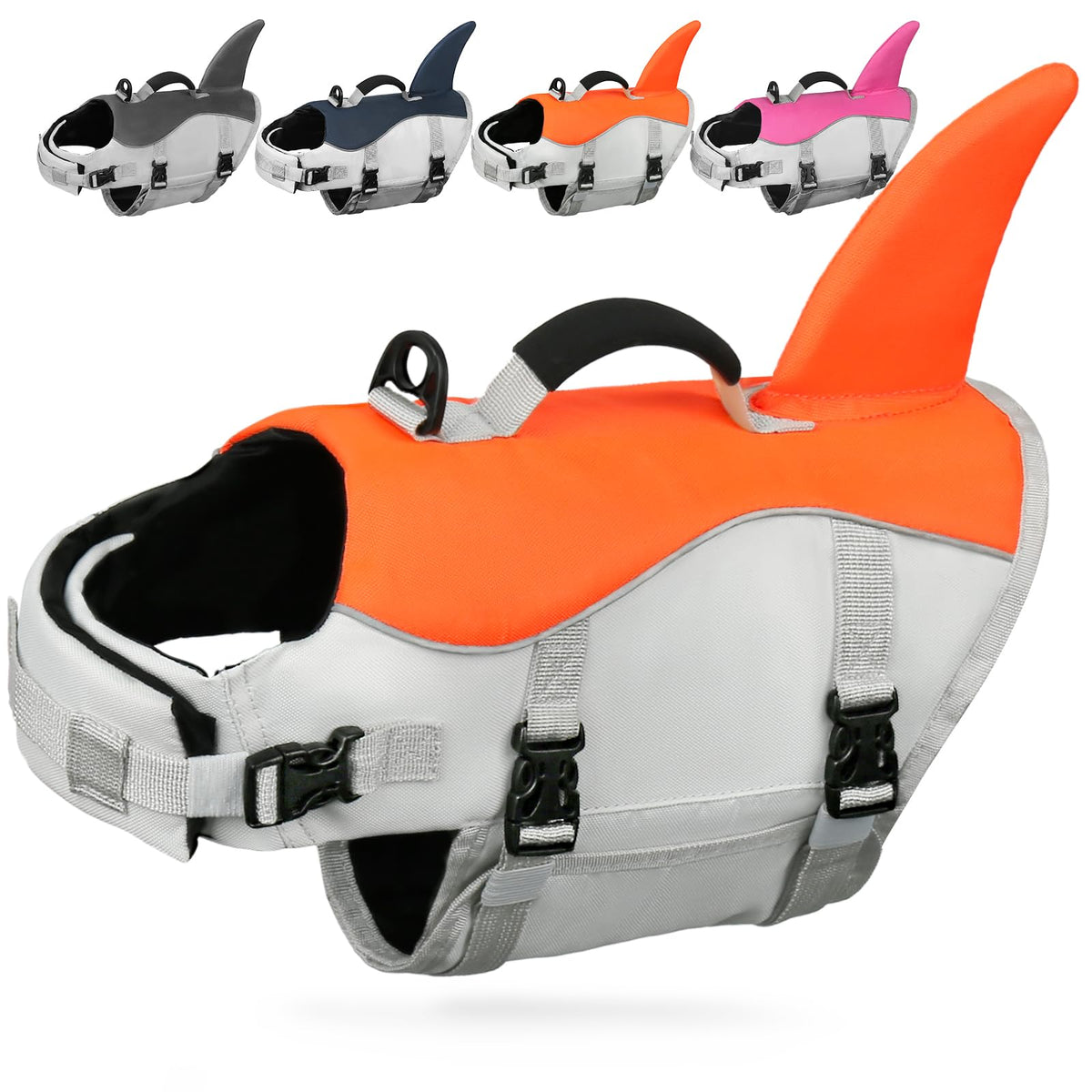 Shark Dog Life Jacket & Swim Vest for Water Safety