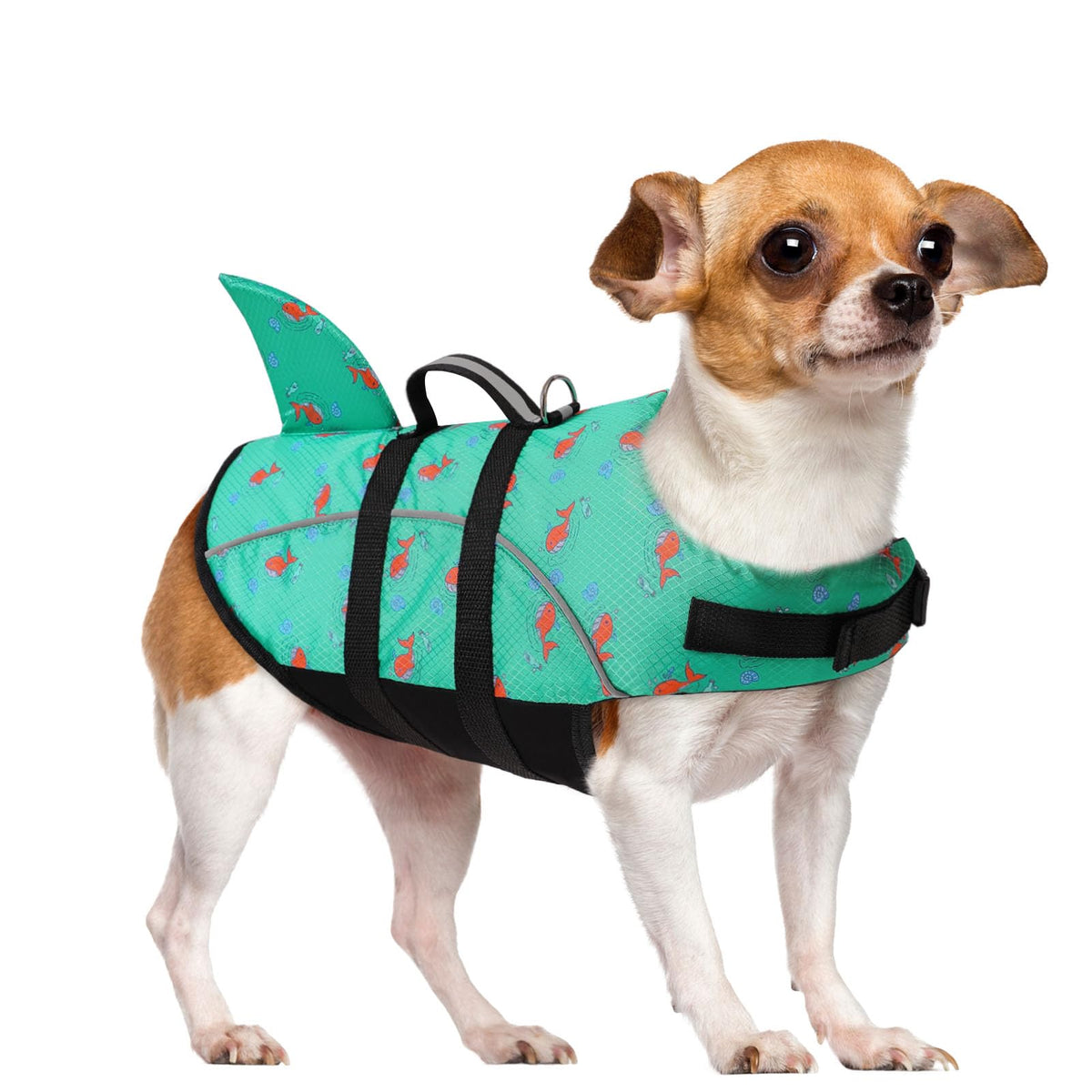 Ripstop Shark Dog Life Jacket for Small & Medium Dogs