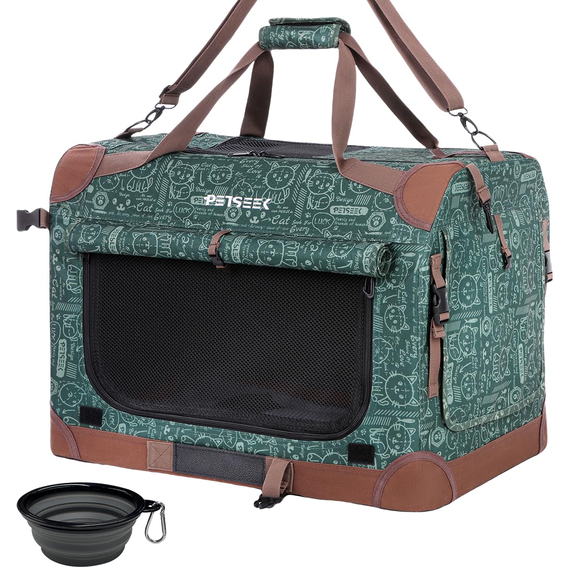 Extra Large Soft-Sided Pet Carrier, Foldable & Ventilated for Travel