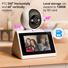 1080P Pet Security Camera with 4.3" Screen & Motion Detection