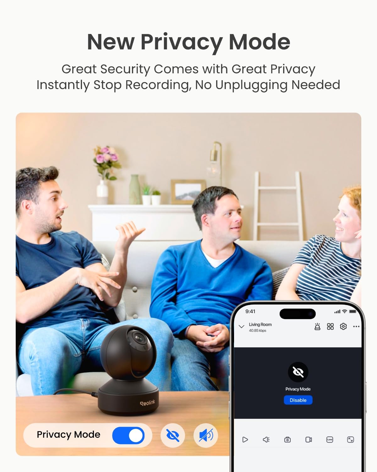 5MP Indoor Pet Camera with 3X Zoom & Auto Tracking
