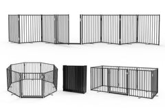 Freestanding Dog Safety Gate with Door for Indoor & Outdoor Use