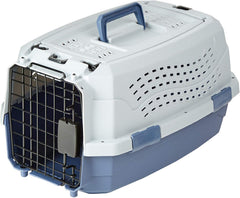 Durable Plastic Pet Carrier with Secure Buckles for Dogs & Cats