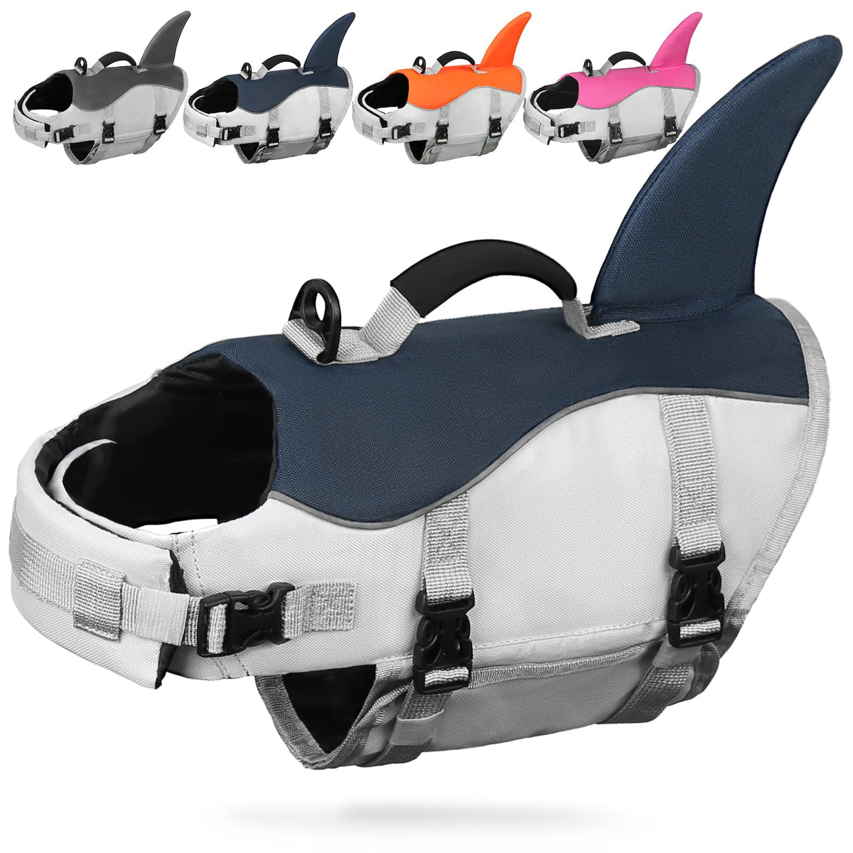 Shark Dog Life Jacket & Swim Vest for Water Safety