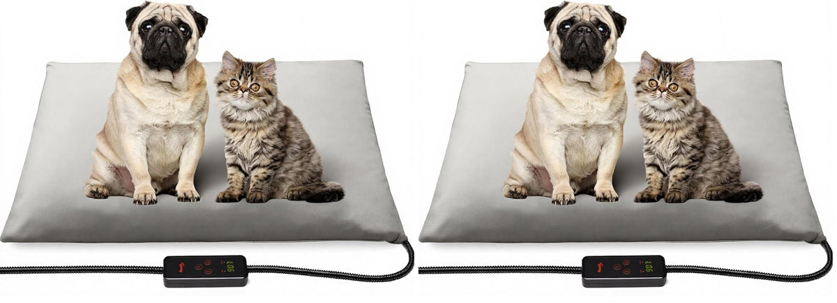 Pet Heating Pad with 6 Temperature Levels & Timer for Dogs & Cats