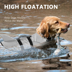 Ripstop Shark Dog Life Jacket for Small & Medium Dogs