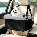 Deluxe Small Dog Booster Car Seat with Metal Frame & Safety Leash