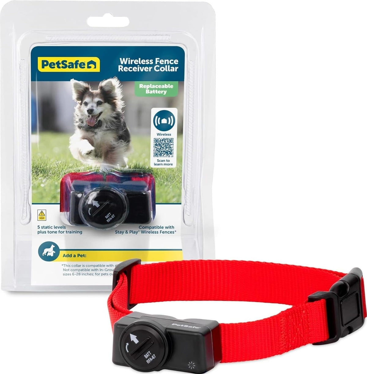 PetSafe Wireless Pet Fence Receiver Collar for Dogs & Cats