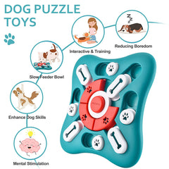 Interactive Dog Puzzle Toy with Treat Dispenser for Mental Stimulation