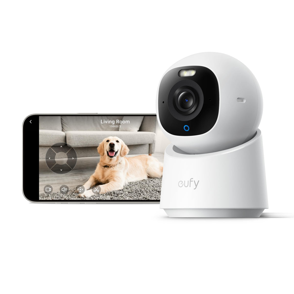 4K Indoor Pet Camera with 360° Pan-Tilt & Auto Tracking