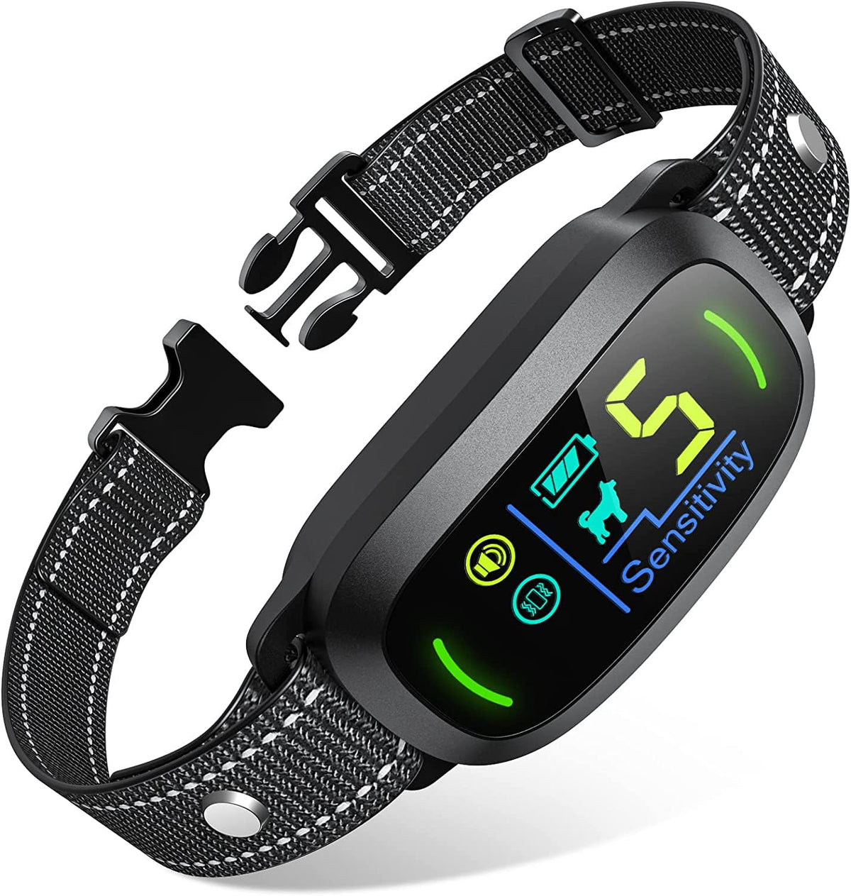 Rechargeable Smart Dog Bark Collar with Adjustable Sensitivity & Vibration