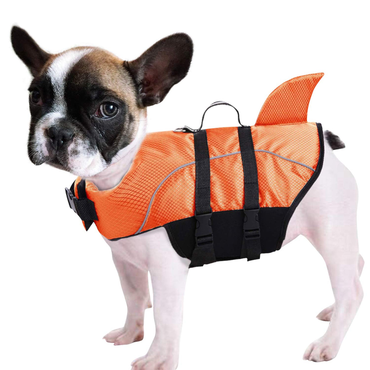 Ripstop Shark Dog Life Jacket for Small & Medium Dogs