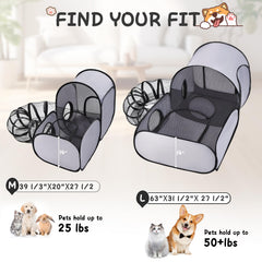 Portable Pet Playpen & Cat Tunnel for Indoor & Outdoor Use