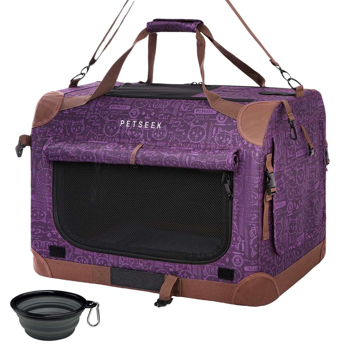 Extra Large Soft-Sided Pet Carrier, Foldable & Ventilated for Travel
