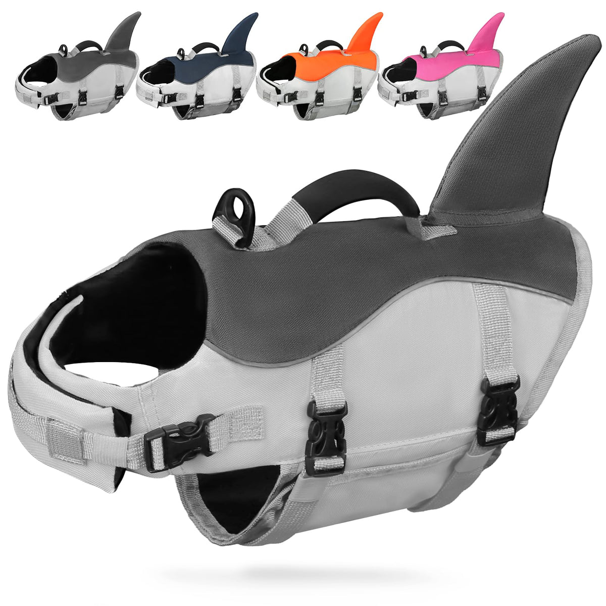 Shark Dog Life Jacket & Swim Vest for Water Safety