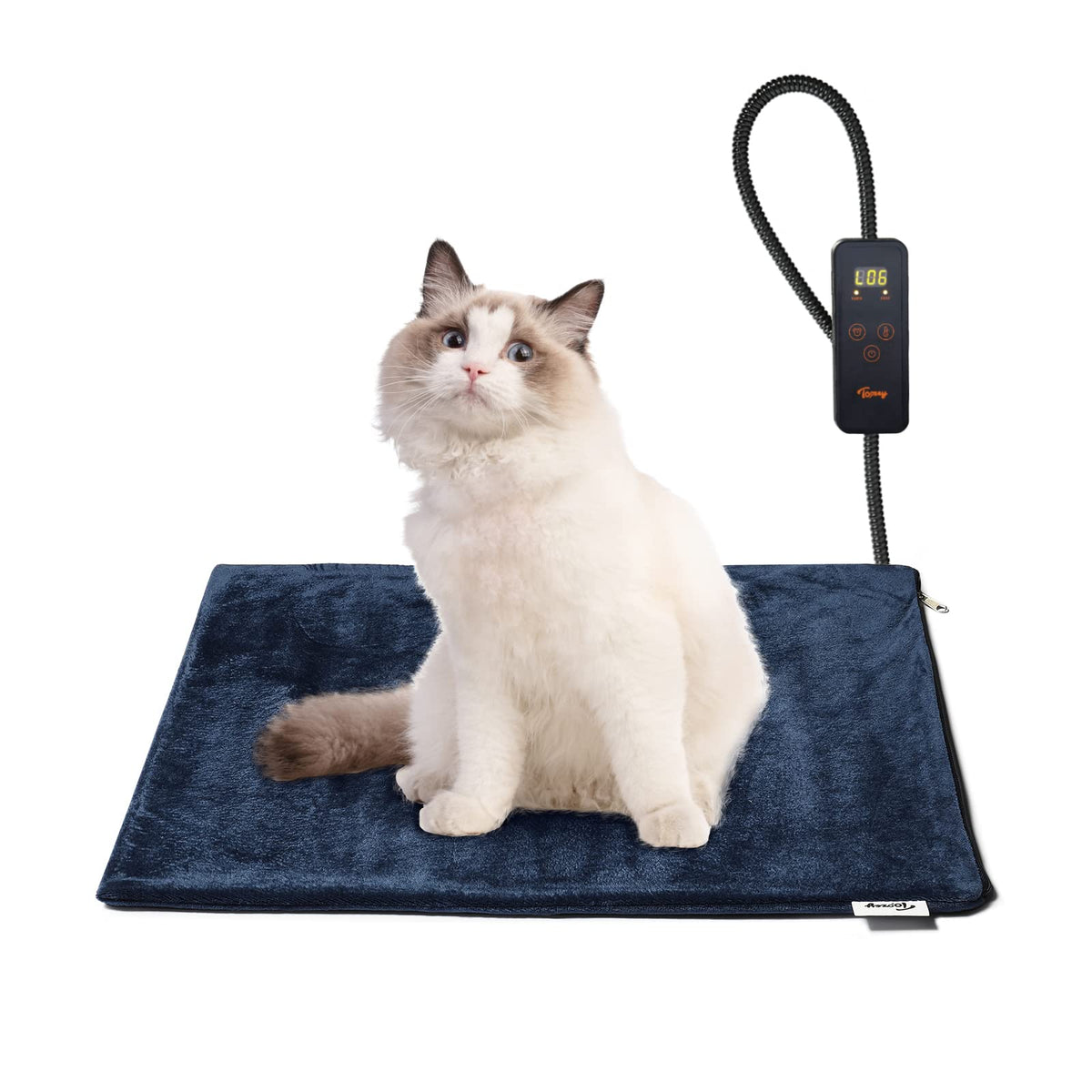 Pet Heating Pad with 6 Temperature Levels & Timer for Dogs & Cats
