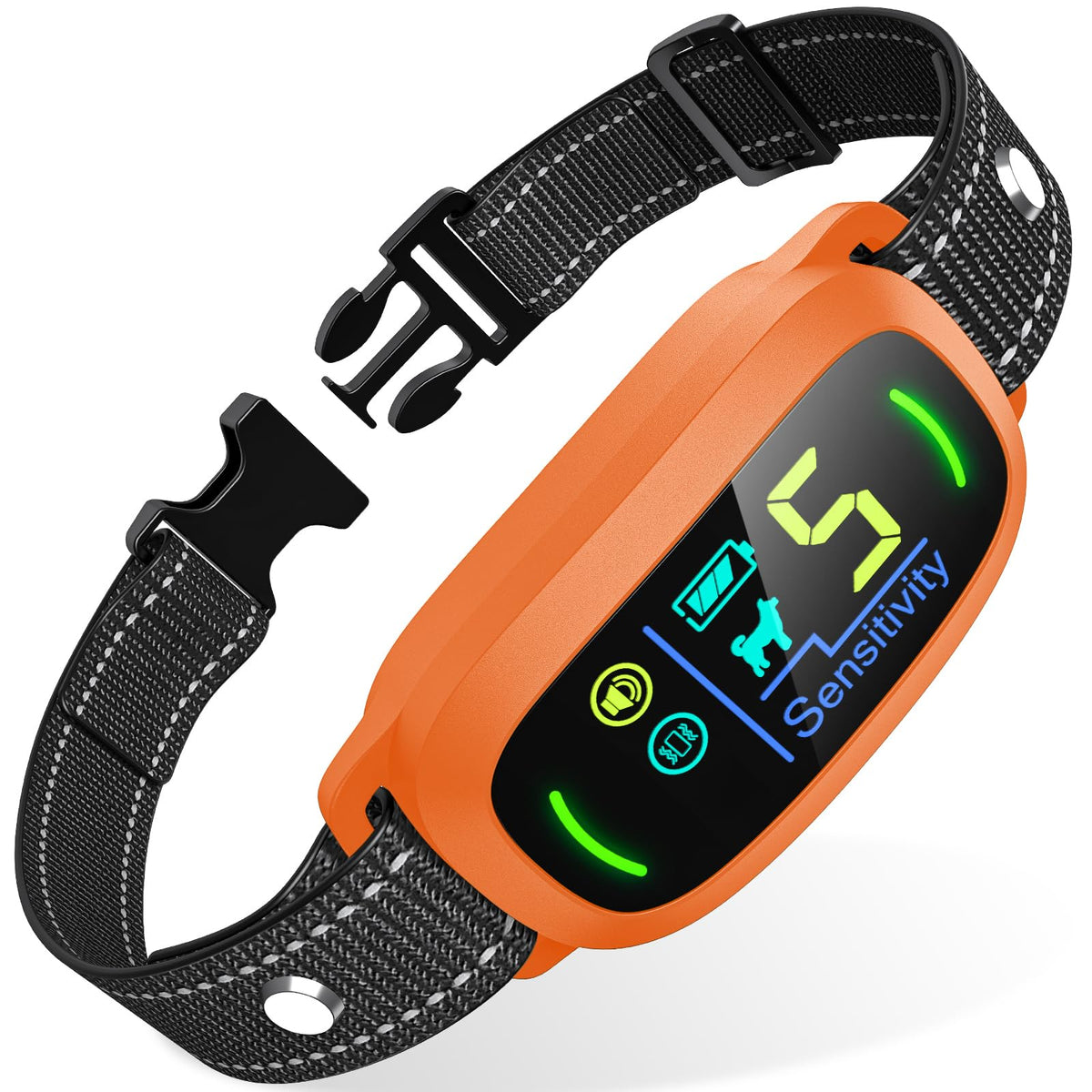 Rechargeable Smart Dog Bark Collar with Adjustable Sensitivity & Vibration