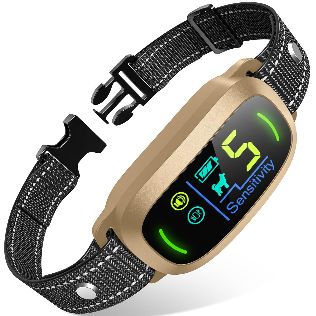 Rechargeable Smart Dog Bark Collar with Adjustable Sensitivity & Vibration