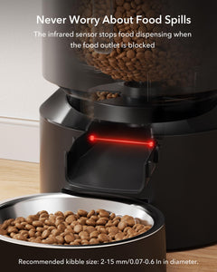 5L Automatic Pet Feeder with Dual Stainless Steel Bowls