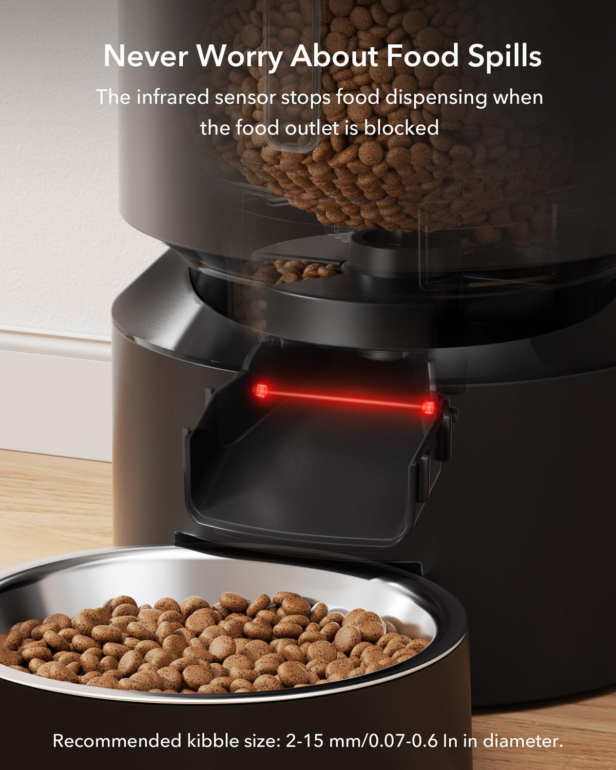 5L Automatic Pet Feeder with Dual Stainless Steel Bowls