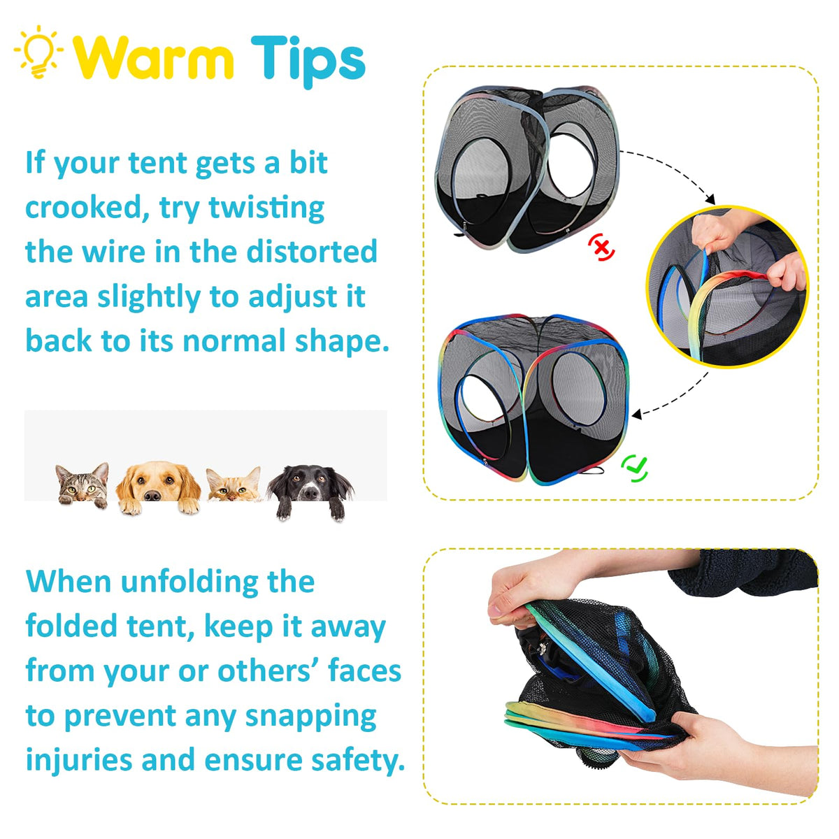 Portable Outdoor Cat Playpen with Tent, Cube & Tunnel Enclosure