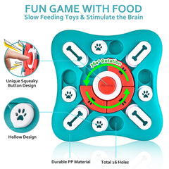 Interactive Dog Puzzle Toy with Treat Dispenser for Mental Stimulation