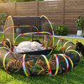 Outdoor Cat Enclosure Playground with Interactive Play Ball