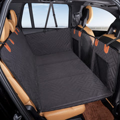 Hard-Bottom Dog Car Seat Cover & Back Seat Extender for Travel