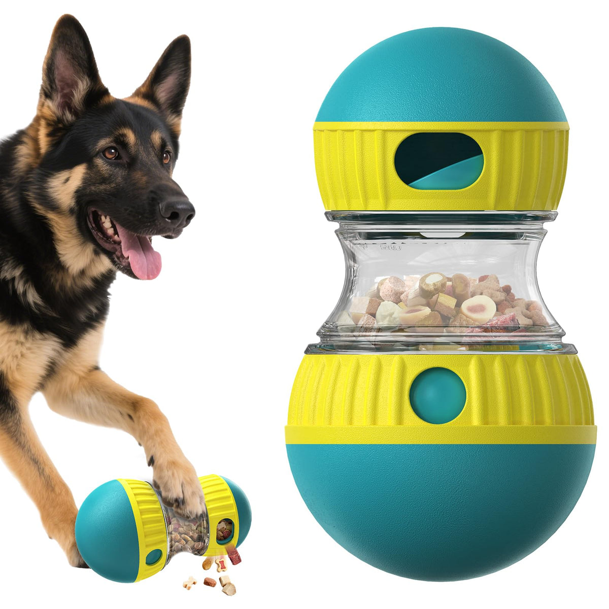 Interactive Dog Treat Dispenser Ball Toy for Mental Stimulation