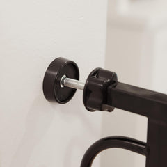 Extra-Wide Pressure-Mounted Pet Safety Gate with Small Pet Door