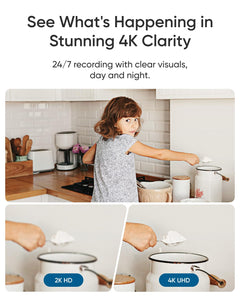 4K Indoor Pet Camera with 360° Pan-Tilt & Auto Tracking