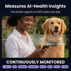 AI Dog Health Monitoring Collar with GPS & 24/7 Vital Tracking