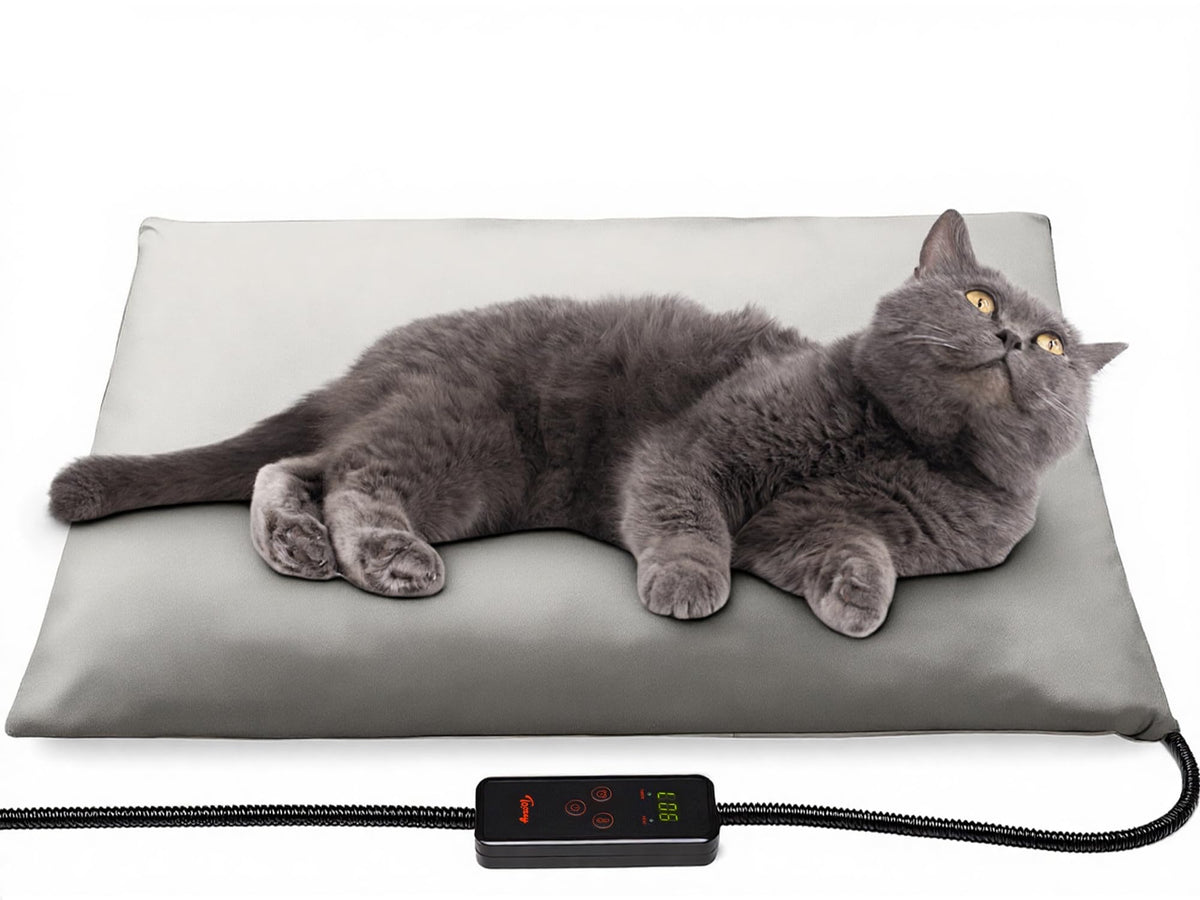 Pet Heating Pad with 6 Temperature Levels & Timer for Dogs & Cats