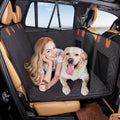 Hard-Bottom Dog Car Seat Cover & Back Seat Extender for Travel