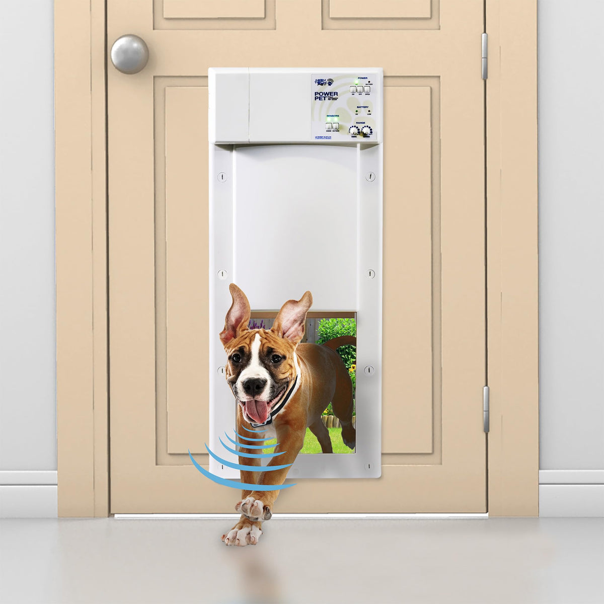 Automatic Electronic Pet Door with Secure Access for Medium Dogs