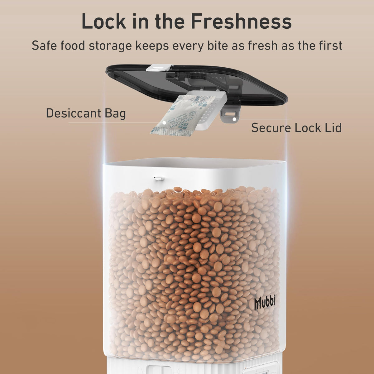 7L Automatic Pet Feeder with Desiccant Bag & Dual Power Supply
