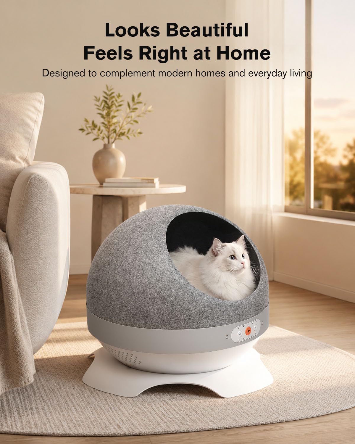Smart Heated & Cooling Cat House for Small to Medium Cats